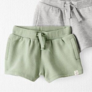 Little Planet sage green cotton shorts